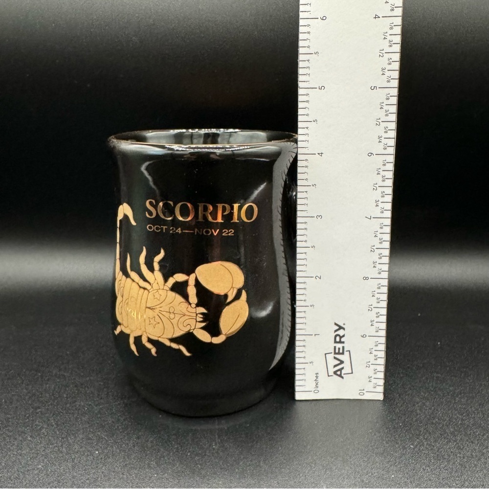 Scorpio Gold and Black Curved Coffee Mug - Picture 15 of 16